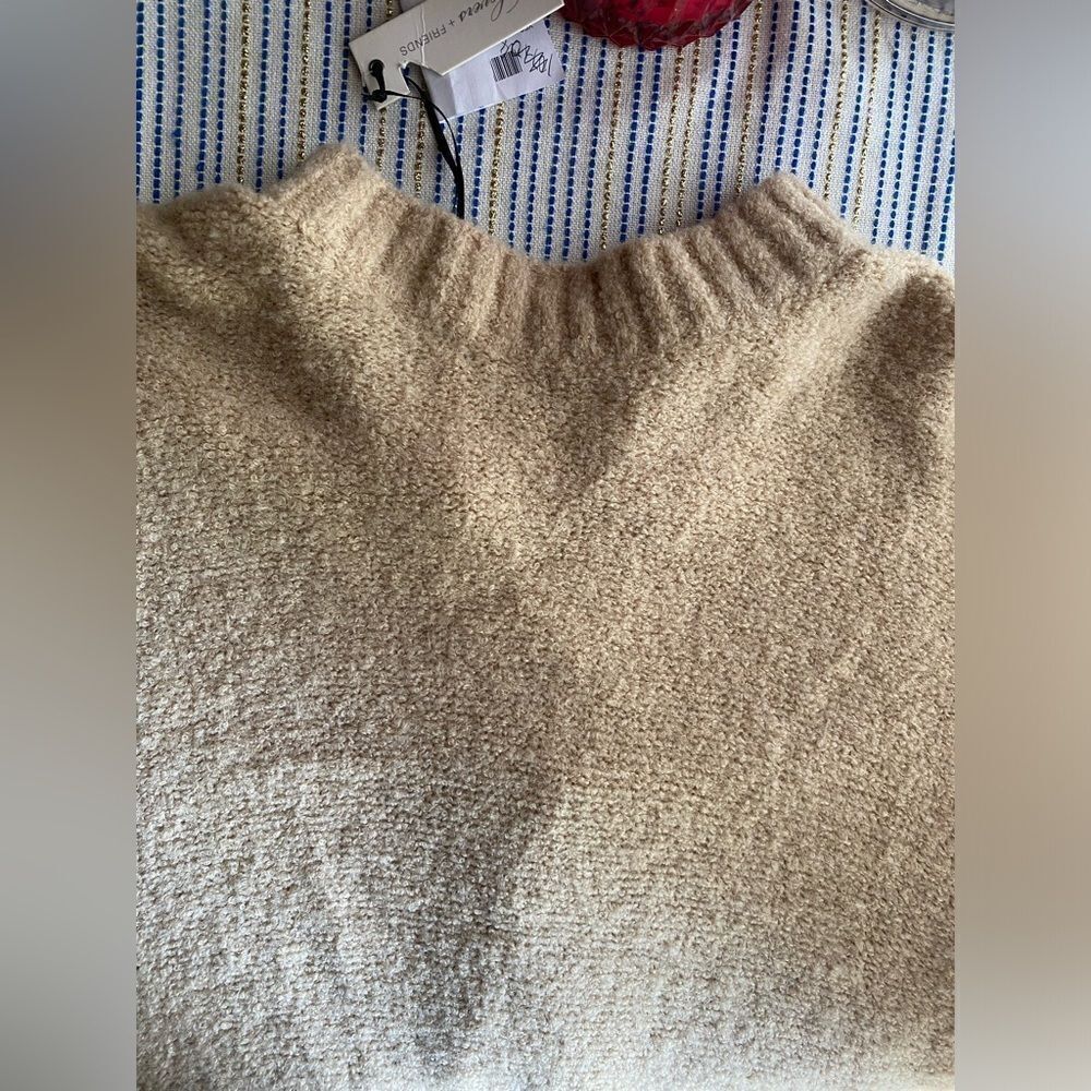 Lovers + Friends Sweater Dress Size Small Suki Tie Back taupe NWT - Picture 9 of 11